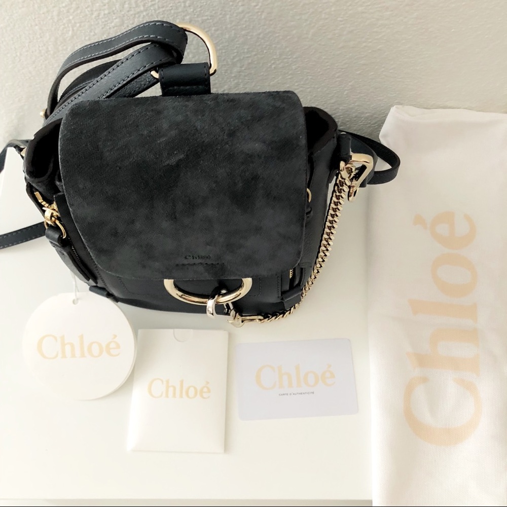 Chloe Faye Mini Backpack Silver Blue - Picture 2 of 8